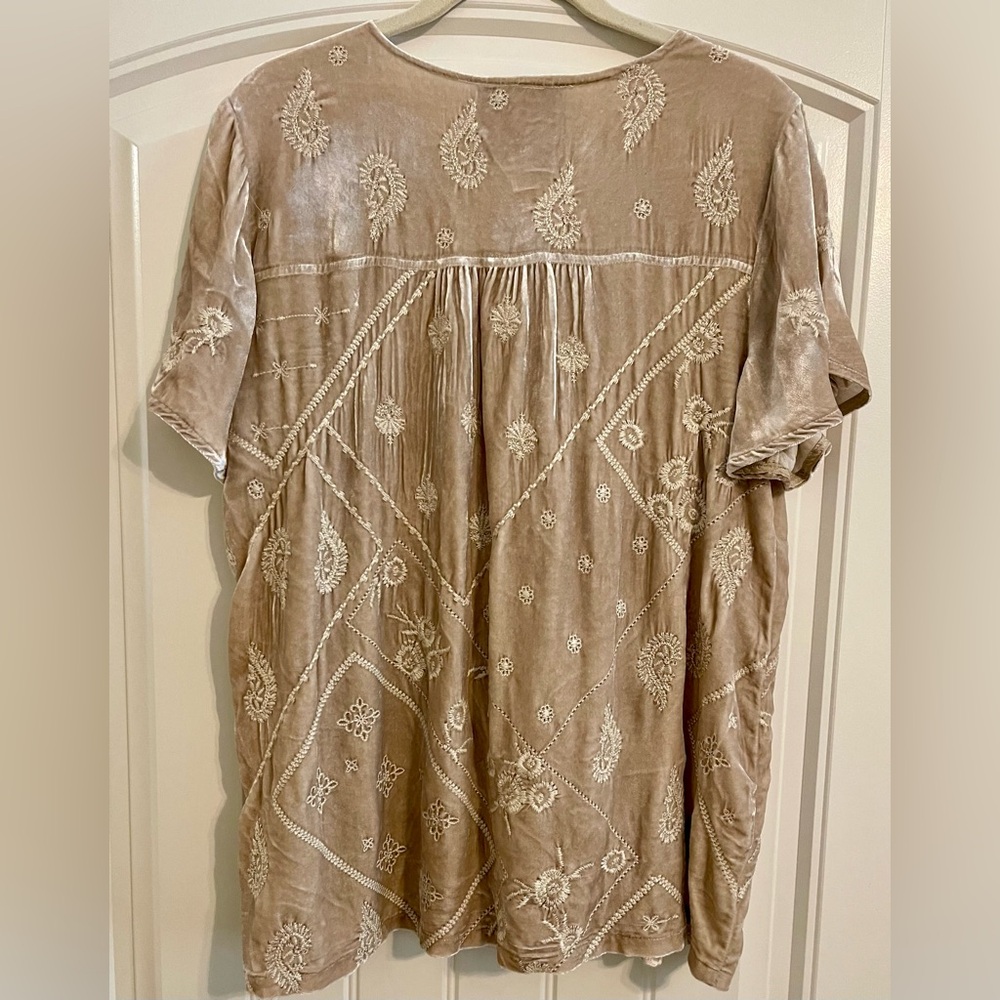 Johnny Was Velvet Devi Flutter Boho Weekend Blouse Sz-S NWOT’s - Picture 3 of 12